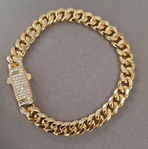 Cuban link diamonds lock bracket